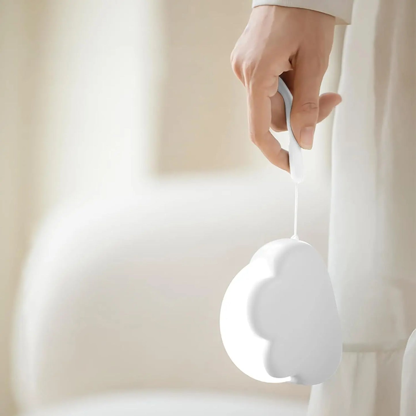 Cute Cloud LED Night Light | Dimmable Portable USB Rechargeable Nursery Lamp