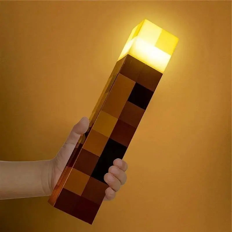 Minecraft Brownstone Torch LED Lamp | USB Rechargeable Wall Light