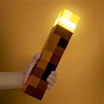 Minecraft Brownstone Torch LED Lamp | USB Rechargeable Wall Light