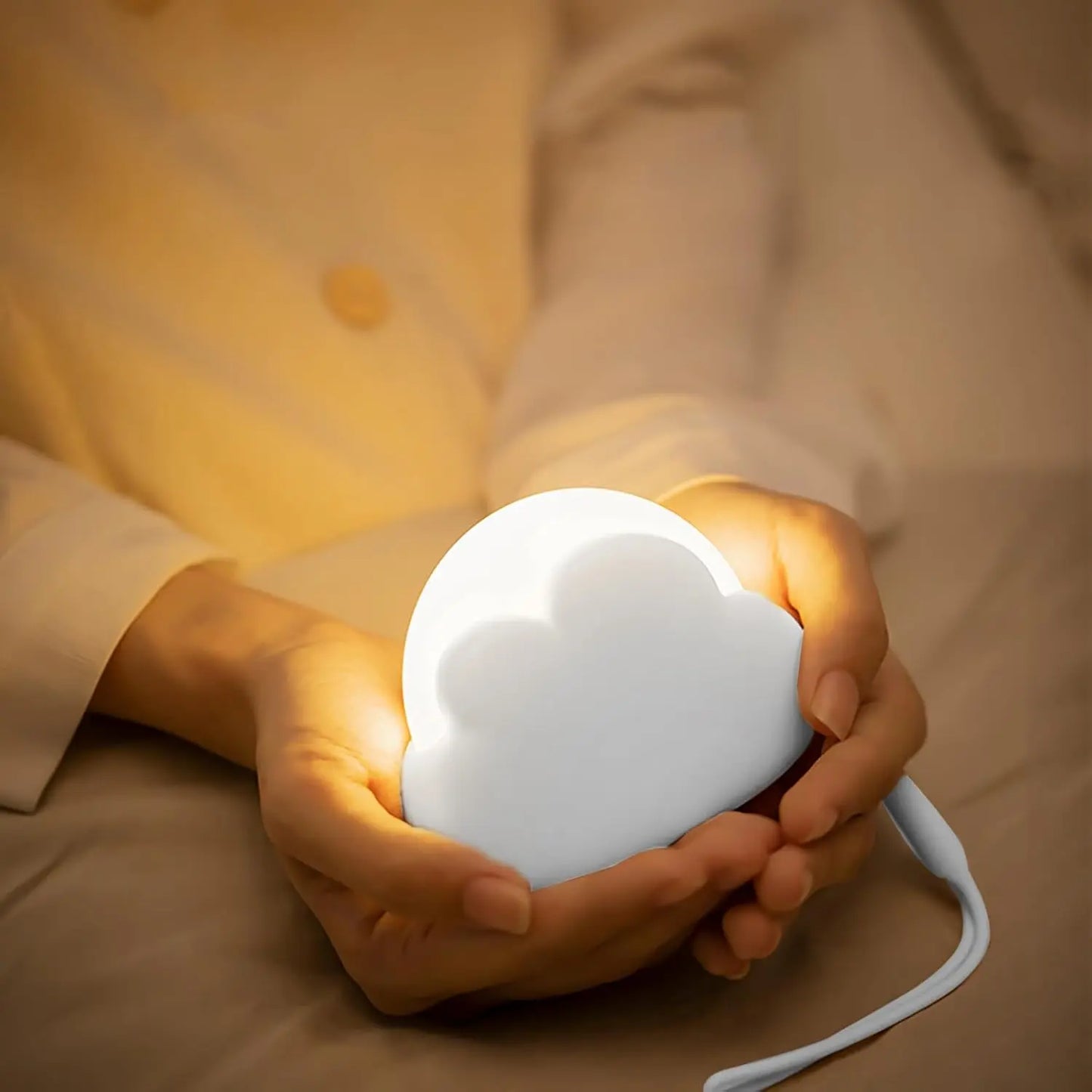 Cute Cloud LED Night Light | Dimmable Portable USB Rechargeable Nursery Lamp