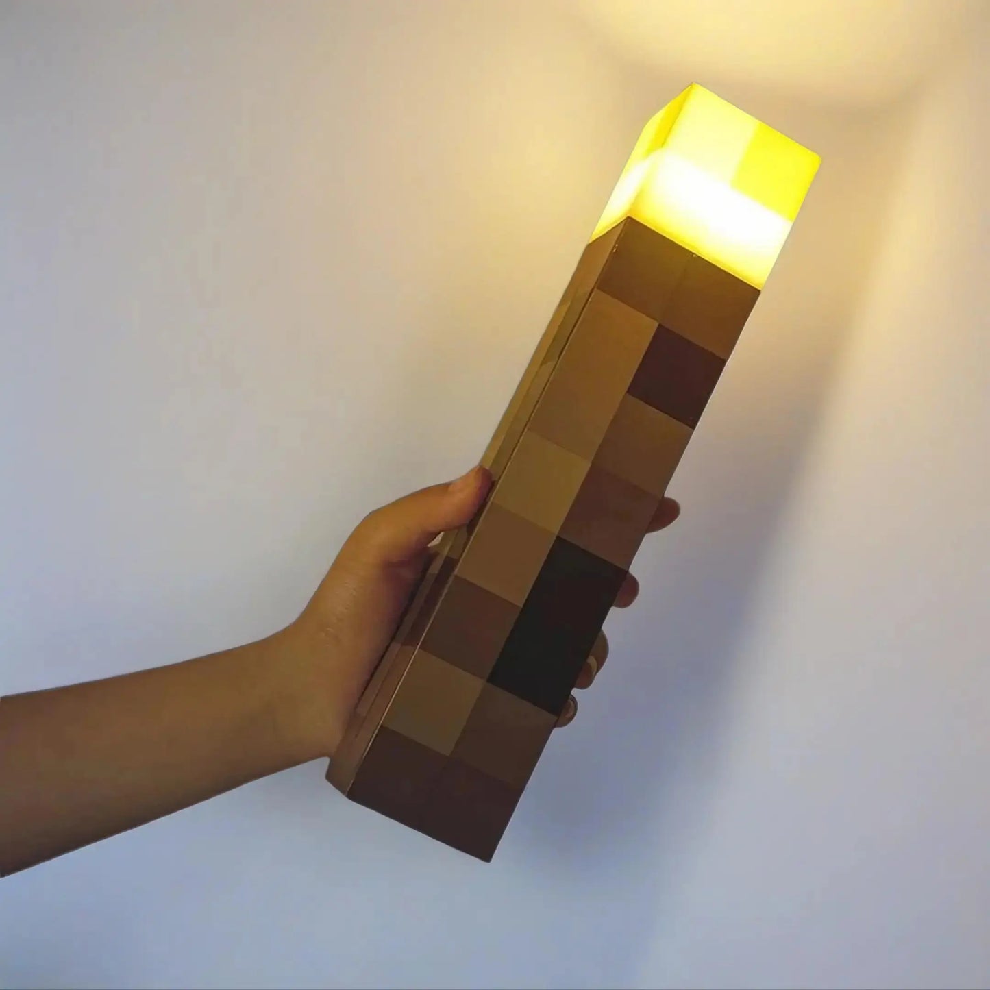 Minecraft Brownstone Torch LED Lamp | USB Rechargeable Wall Light
