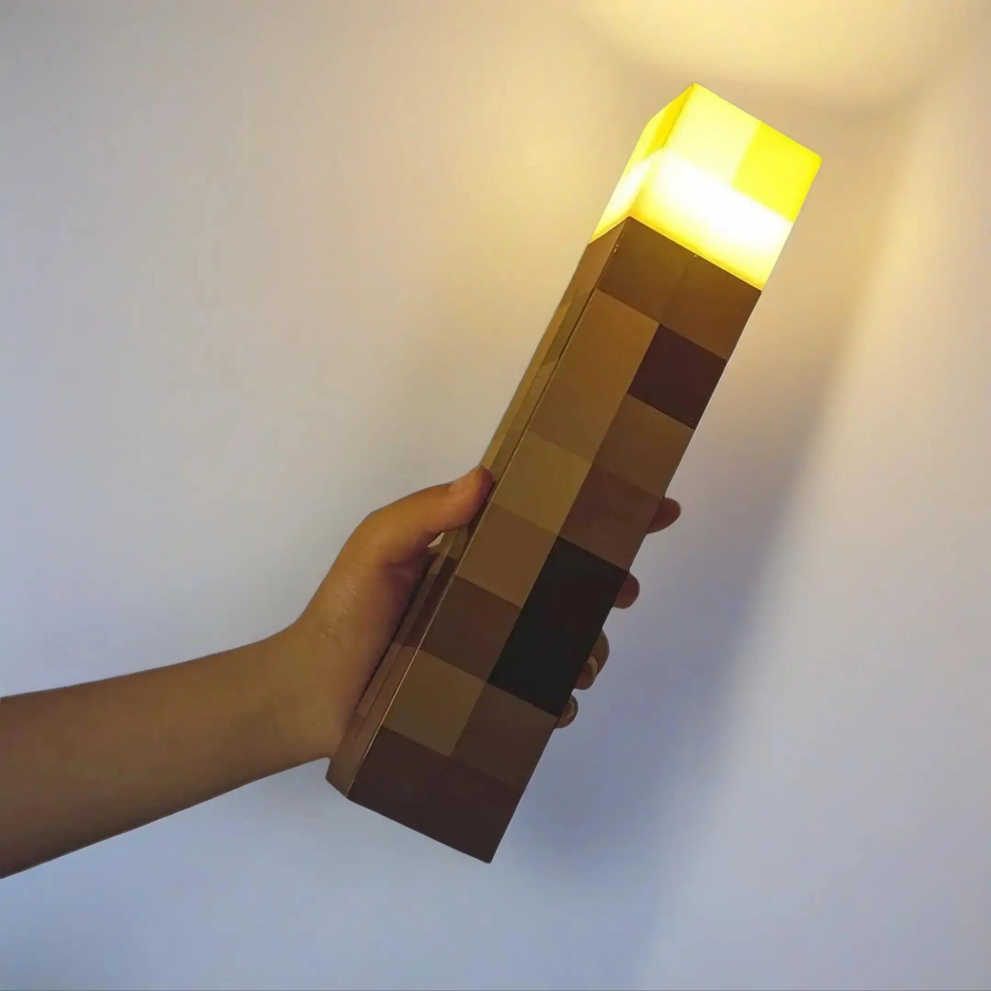 Minecraft Brownstone Torch LED Lamp | USB Rechargeable Wall Light
