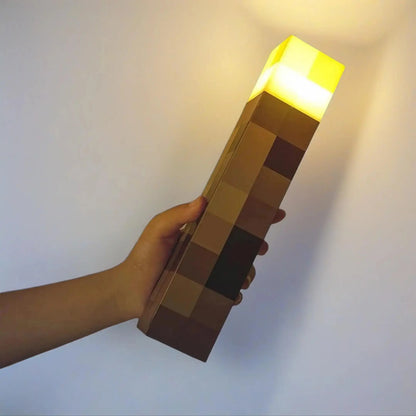 Minecraft Brownstone Torch LED Lamp | USB Rechargeable Wall Light