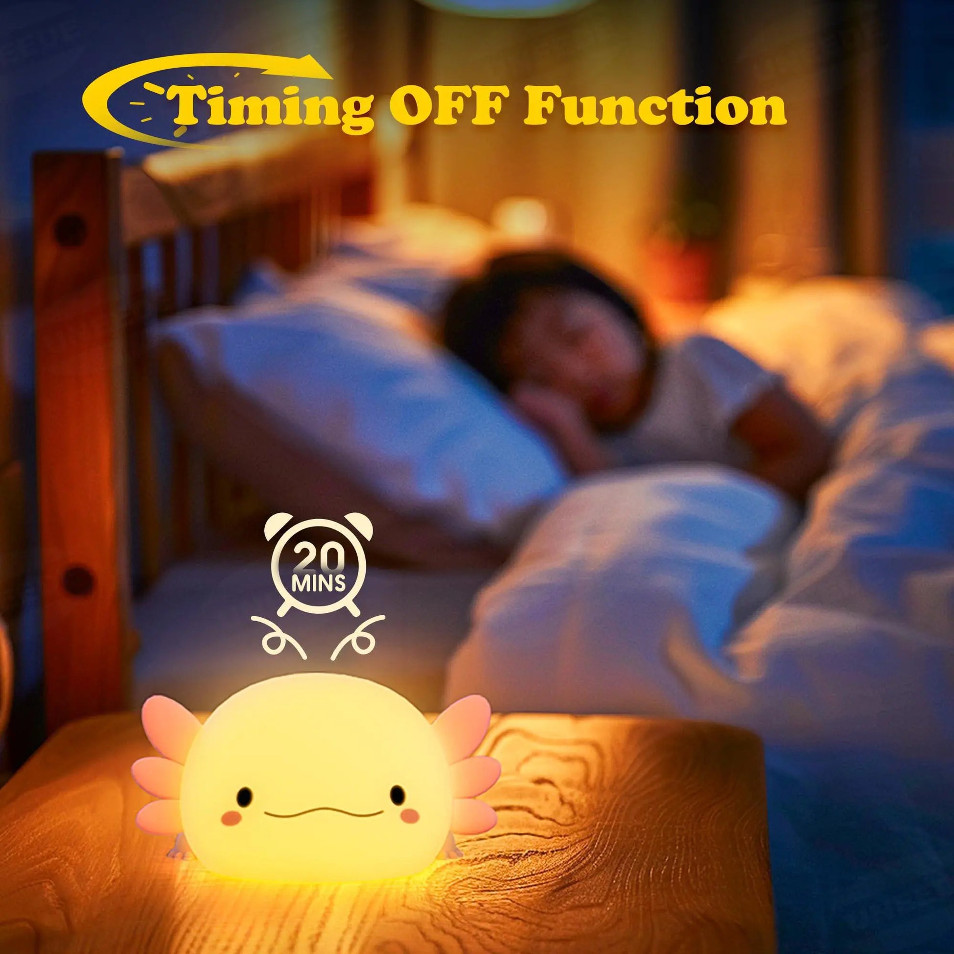 Axolotl-Themed USB-Powered Silicone Night Light, 1 Count - Decorative Illumination for Home, Bedroom, Living Room, and Office