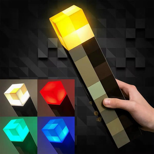 Minecraft Brownstone Torch LED Lamp | USB Rechargeable Wall Light