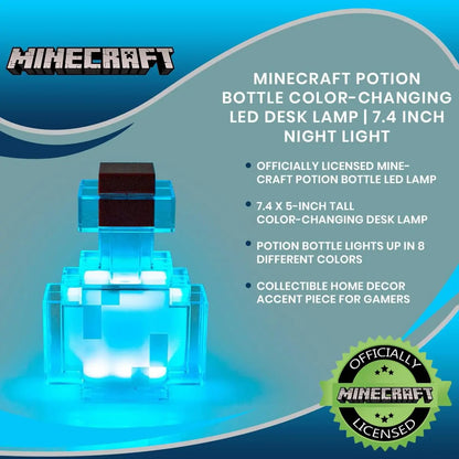 Minecraft Potion Bottle Color Changing LED Lamp | 7-Inch