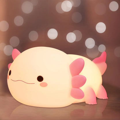 Axolotl-Themed USB-Powered Silicone Night Light, 1 Count - Decorative Illumination for Home, Bedroom, Living Room, and Office